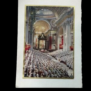 1960s Wilkinson Christmas Greeting Card‎ Vatican 21st Ecumenical Council Vintage